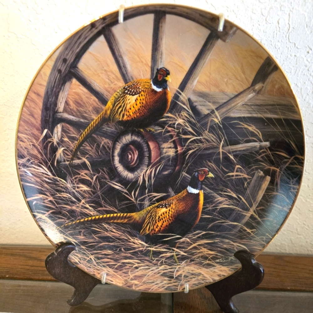 Vintage 1997 by Wild Things - Rustic Retreat Pheasant collector's plate.